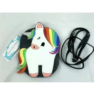 NWT Sleepyville Critters Unicorn Rainbow Hair Crossbody Purse Shoulder Hand Bag